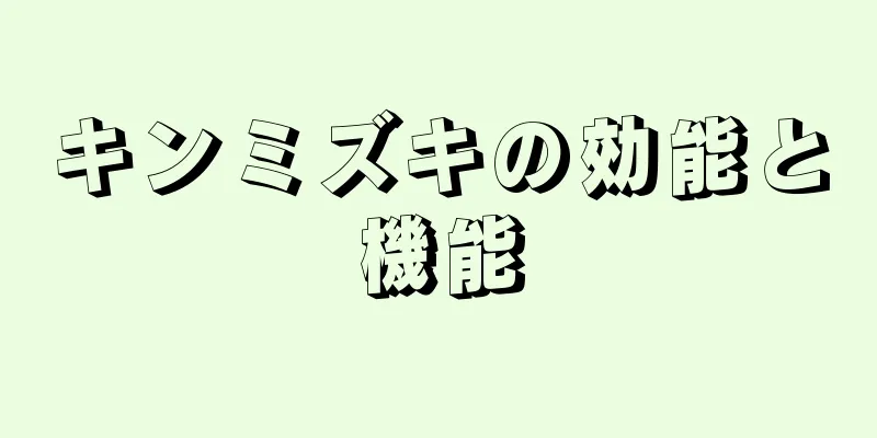 キンミズキの効能と機能